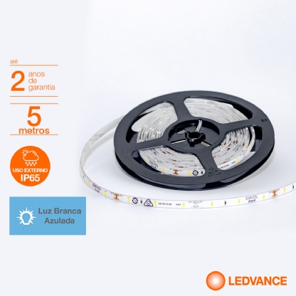 Fita De Led LED 12W/M 12V Luz Branca 6500K Rolo Com 5 Metros - Osram/Ledvance
