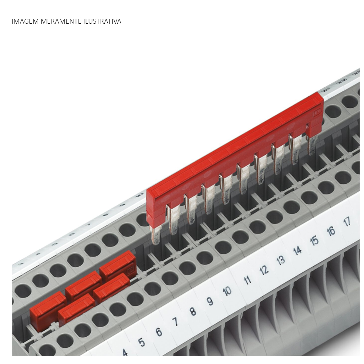 Acessório Jumper Para Conector Elétrico Fbs 10-5 Gy 10 Pólos 24A Cobre Cinza - Phoenix