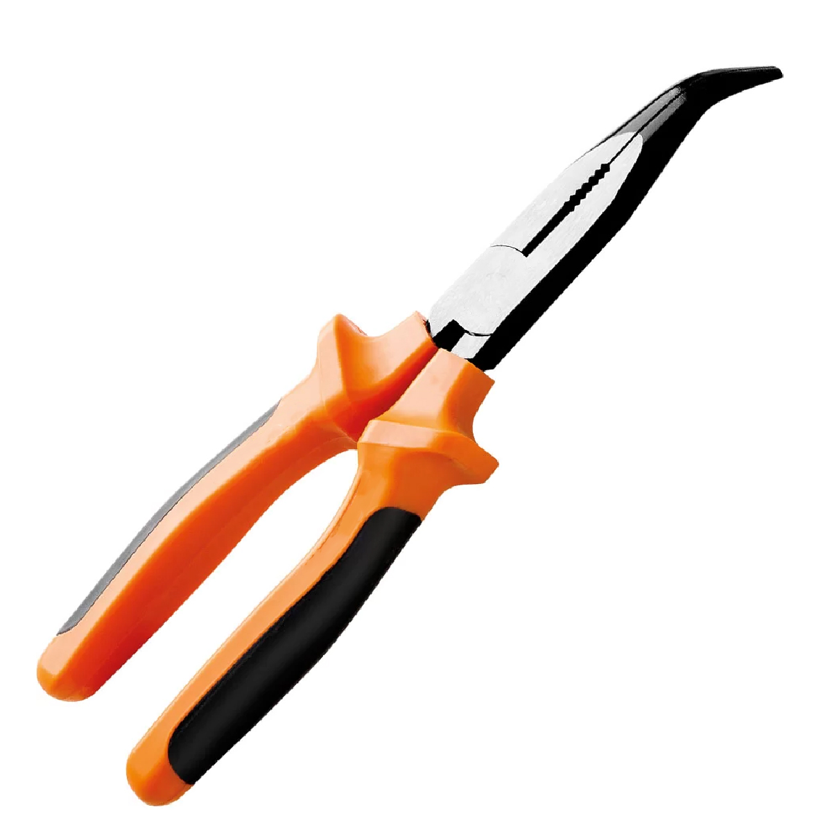 Alicate Bico Meia Cana Longo Curvo 8 Polegadas Isolado 1000V Preto/Laranja - Tramontina