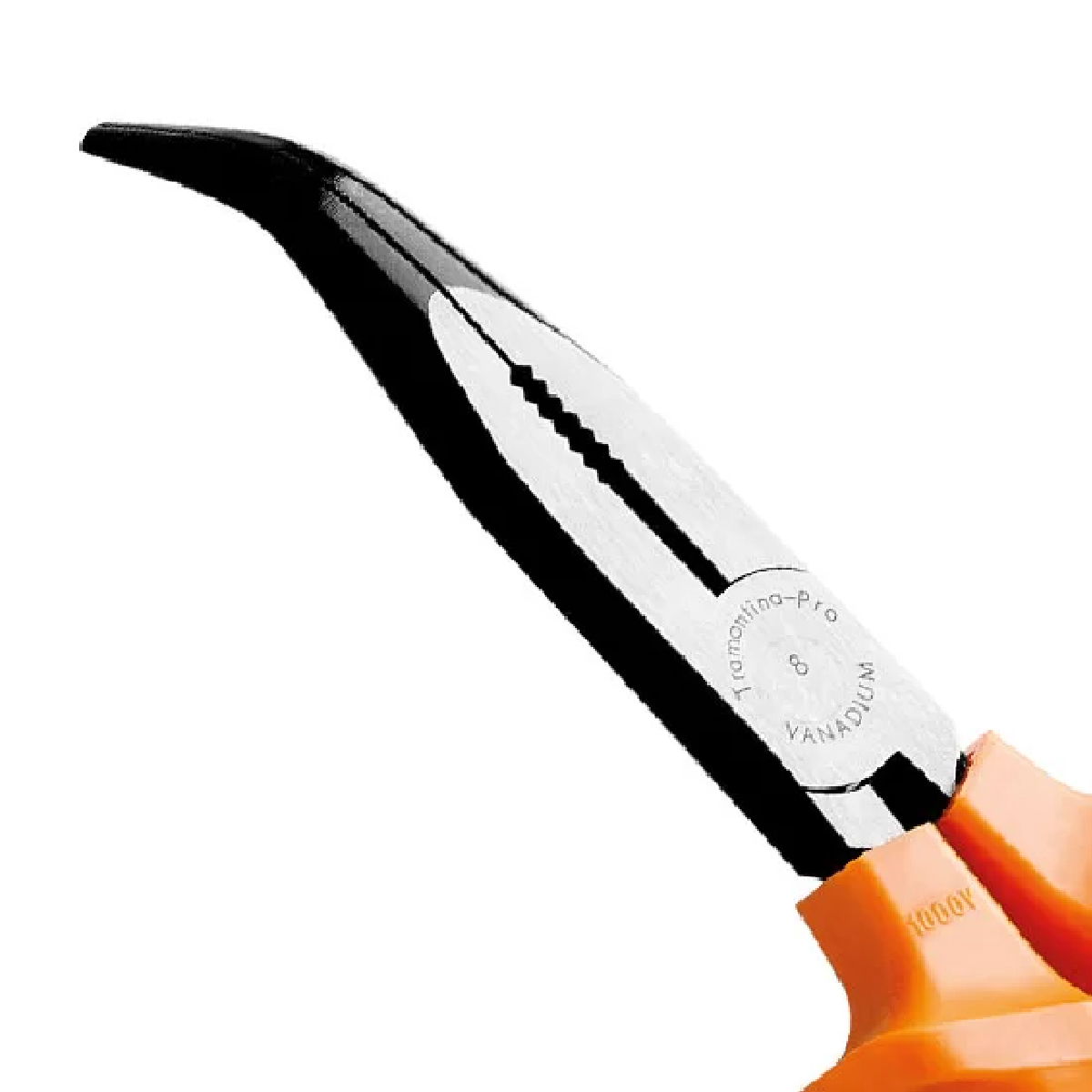Alicate Bico Meia Cana Longo Curvo 8 Polegadas Isolado 1000V Preto/Laranja - Tramontina