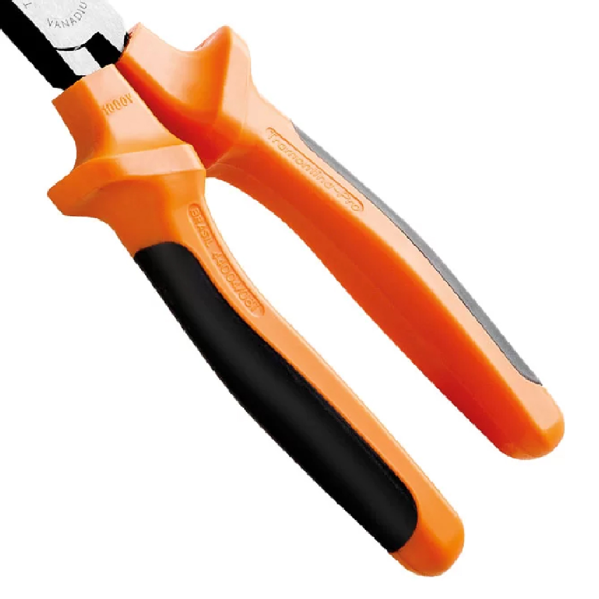 Alicate Bico Meia Cana Longo Curvo 8 Polegadas Isolado 1000V Preto/Laranja - Tramontina