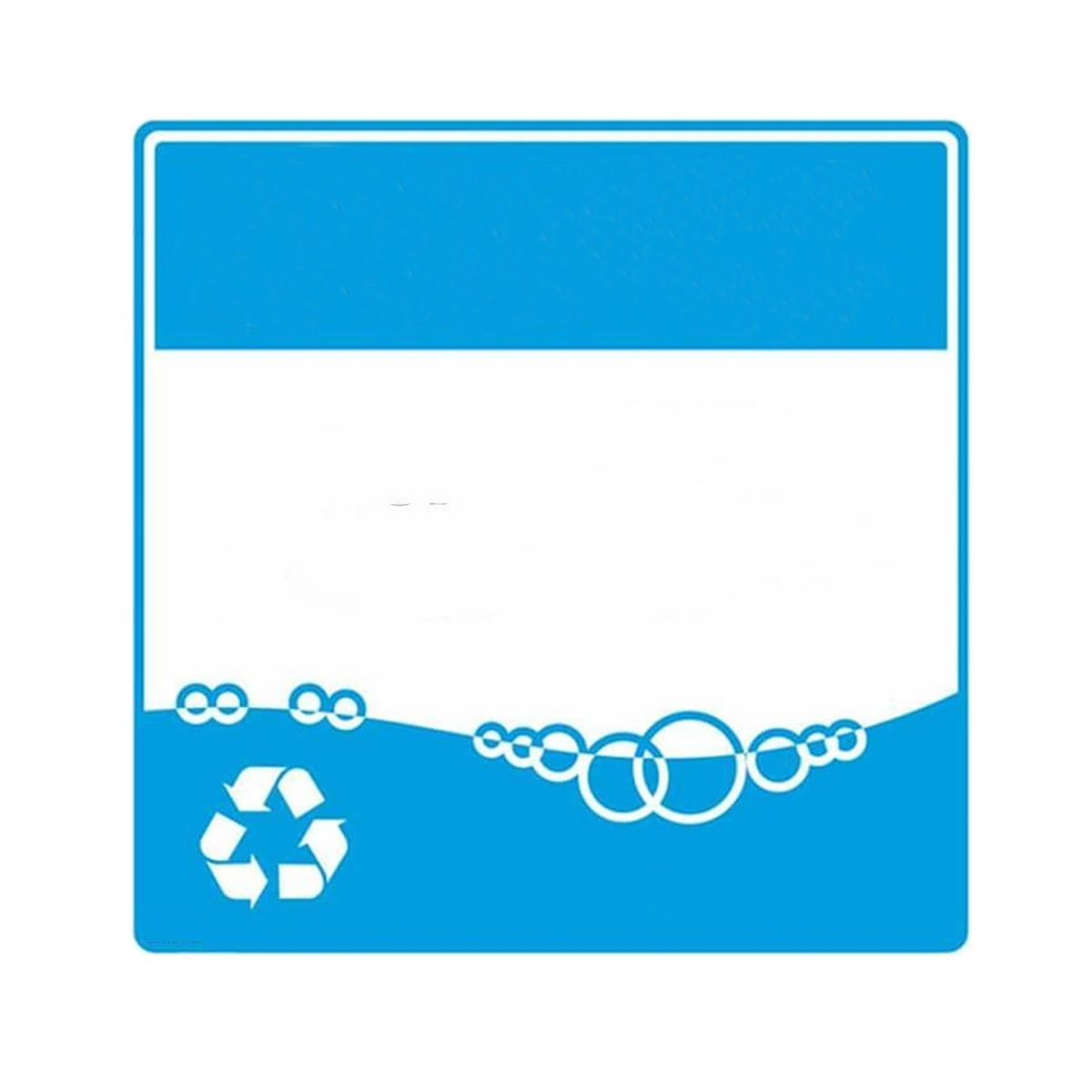 Placa Sinalização Aviso Utilizamos Água De Reuzo Poliestireno 45x45Cm - Sinalize