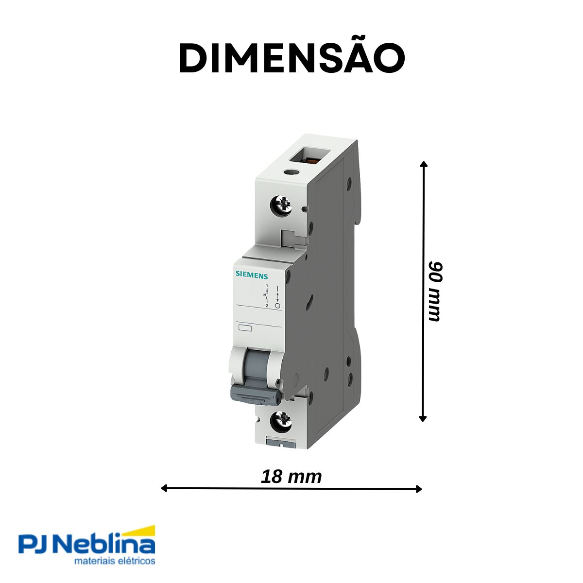 Disjuntor Mini Din Unipolar 20A Curva B 4,5Ka 220/380V - Siemens