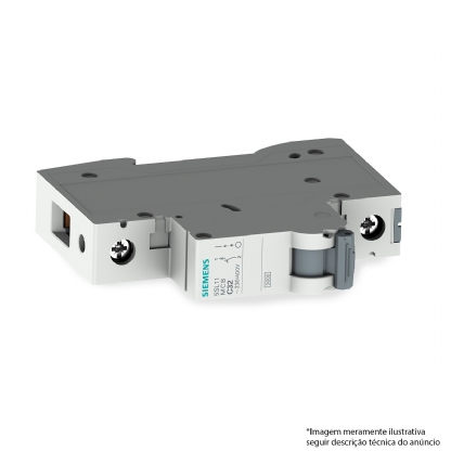 Disjuntor Mini Din Unipolar 25A Curva B 4,5Ka 220/380V 5SL11256MB - Siemens