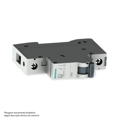 Disjuntor Mini Din Unipolar 40A Curva C 4,5Ka 220/380V 5SL11407MB - Siemens