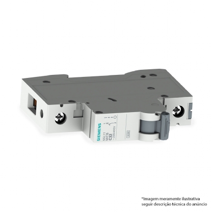 Disjuntor Mini Din Unipolar 63A Curva C 4,5Ka 220/380V 5SL11637MB - Siemens