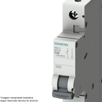 Disjuntor Mini Din Unipolar 70A Curva C 4,5Ka 220/380V 5SL11707MB - Siemens