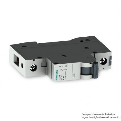 Disjuntor Mini Din Unipolar 80A Curva C 4,5Ka 220/380V 5SL11807MB - Siemens