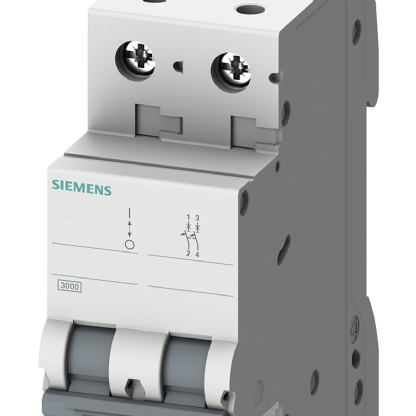 Disjuntor Mini Din Bipolar 2A Curva C 4,5Ka 220/380V 5SL12027MB - Siemens
