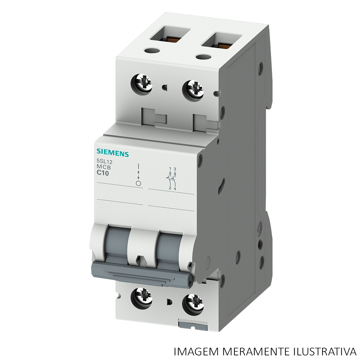 Disjuntor Mini Din Bipolar 16A Curva B 4,5Ka 220/380V 5SL12166MB Siemens