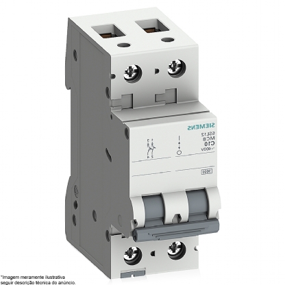 Disjuntor Mini Din Bipolar 20A Curva B 4,5Ka 220/380V 5SL12206MB - Siemens