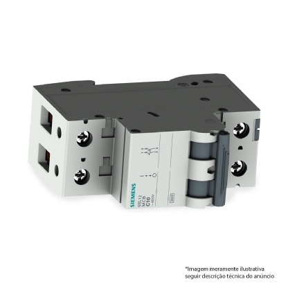 Disjuntor Mini Din Bipolar 40A Curva C 4,5Ka 220/380V 5SL12407MB - Siemens