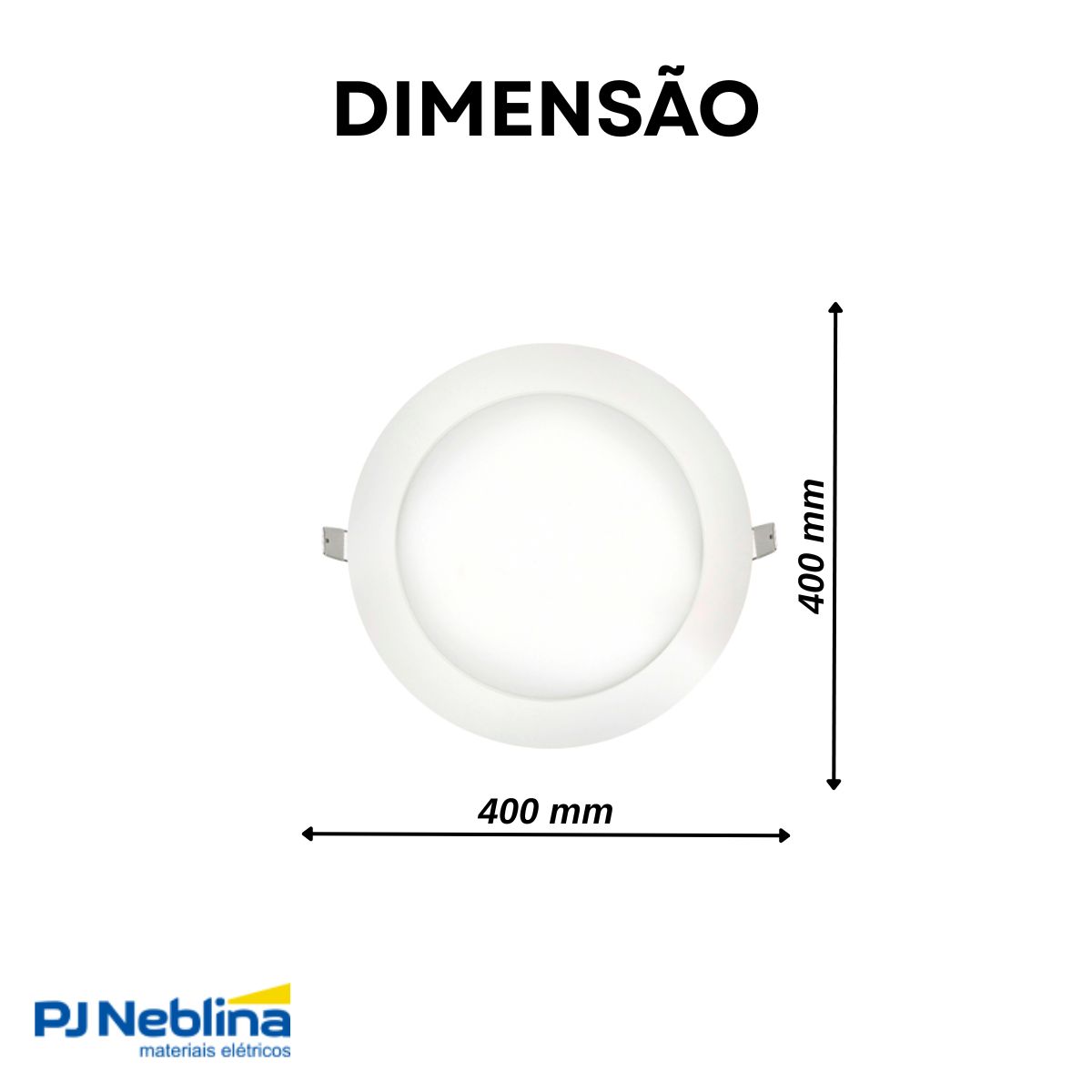 Luminária Plafon Led Embutir Redonda Branca 36W Bivolt 4000K Branco Neutro 2160Lm - Ourolux