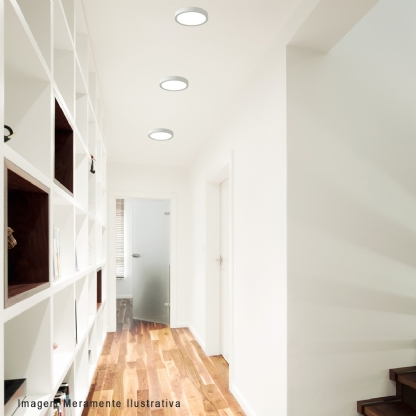 Luminária Plafon Led Redondo De Sobrepor 18W Bivolt 4000K Luz Neutra - Ourolux