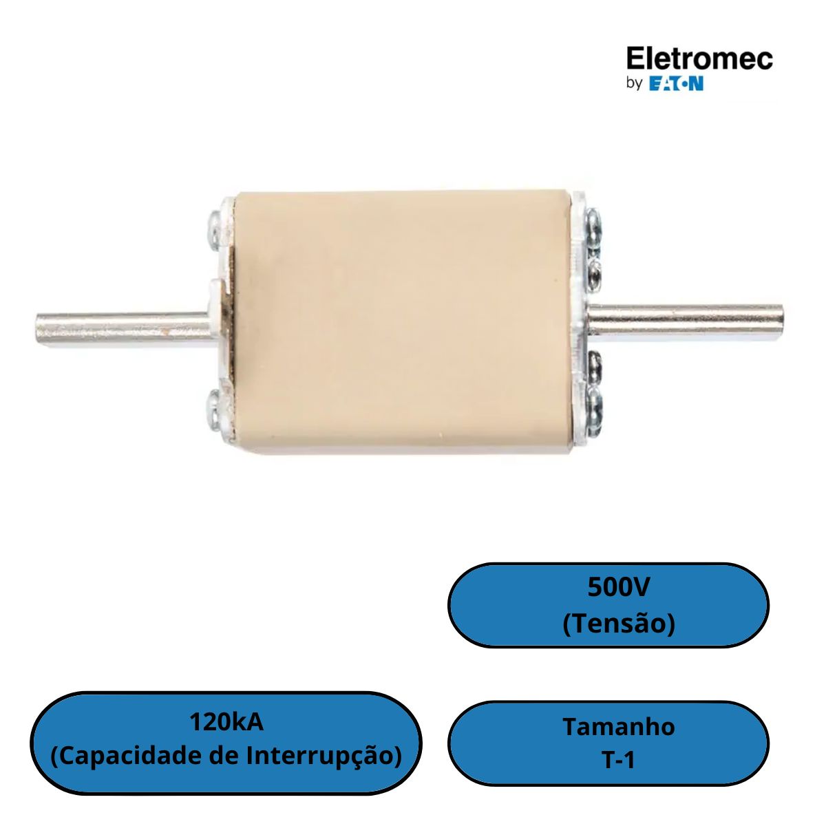 Fusível Nh Retardado Gg/Gl 200A 500V 120Ka T-1 NH1GL200C - Eletromec