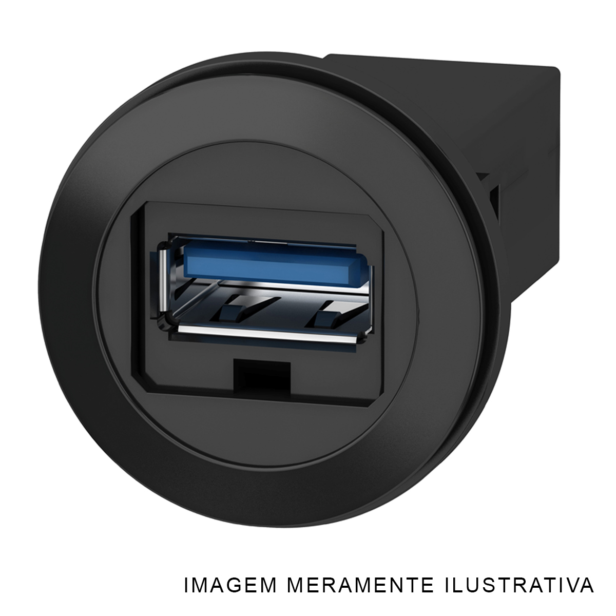 Acessório Botão Porta Usb 22mm Plástico Preto Para Montagem Em Furo XB5PUSB3 - Schneider Electric