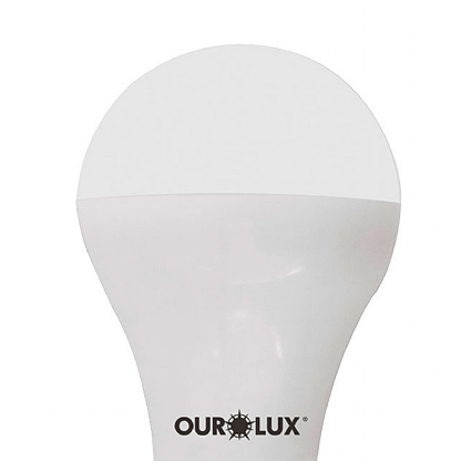 Lâmpada Led Bulbo A55 6W Bivolt E27 6500K Luz Branca - Ourolux