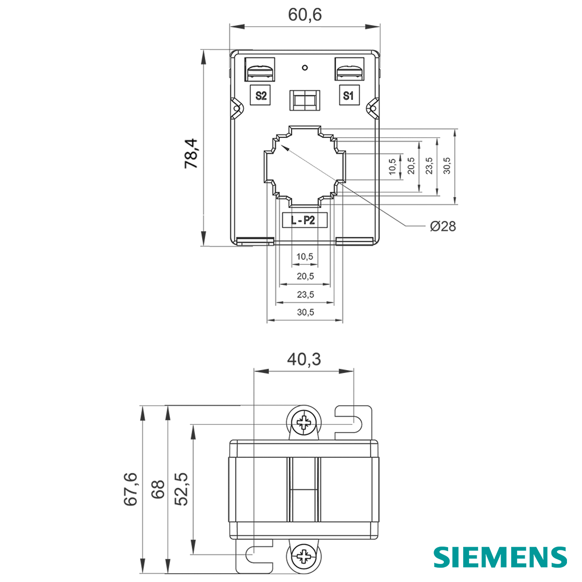 Transformador De Corrente 250/5A 5Va KL0,5 4NC52232DE21 Siemens