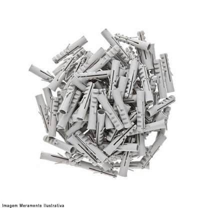 Cartela Bucha Plástica N.06 Com Anel Com 50 Unidades - Sfixa - Sfixa