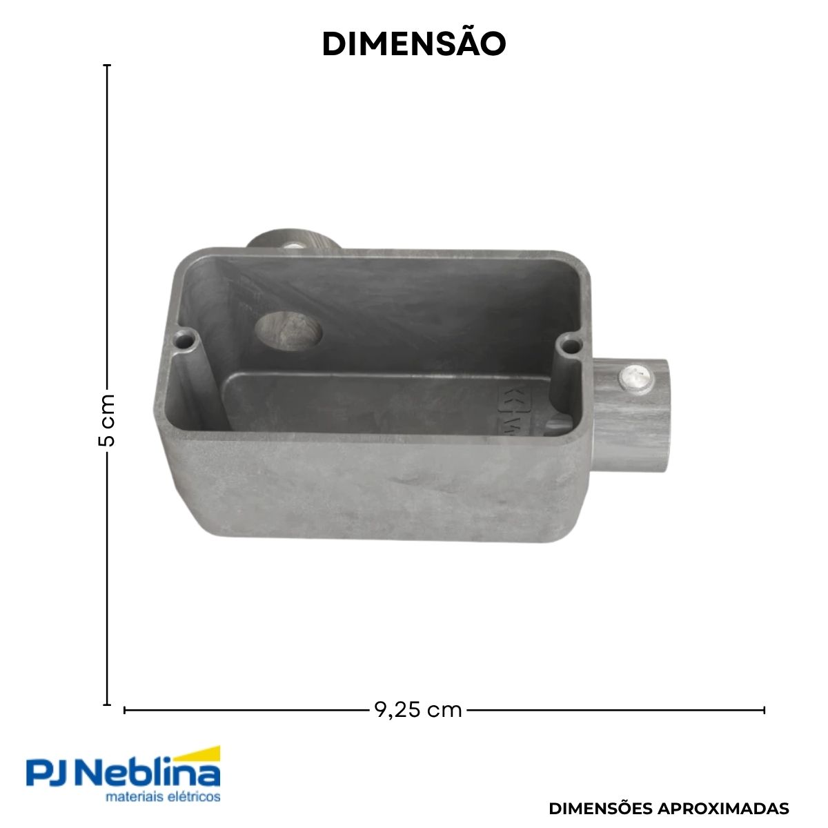 Condulete Alumínio Fixo Tipo Ll 3/4 S/Rosca S/Pintura S/Tampa S/Vedação - Wetzel
