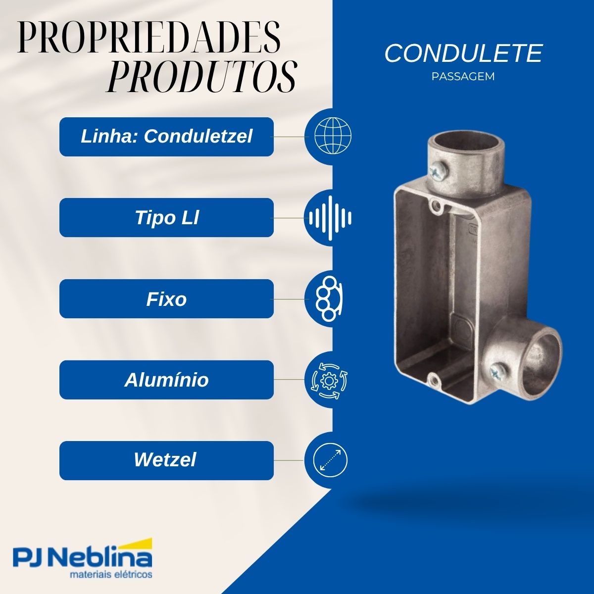 Condulete Alumínio Fixo Tipo Lr 1/2 S/Rosca S/Pintura S/Tampa S/Vedação - Wetzel