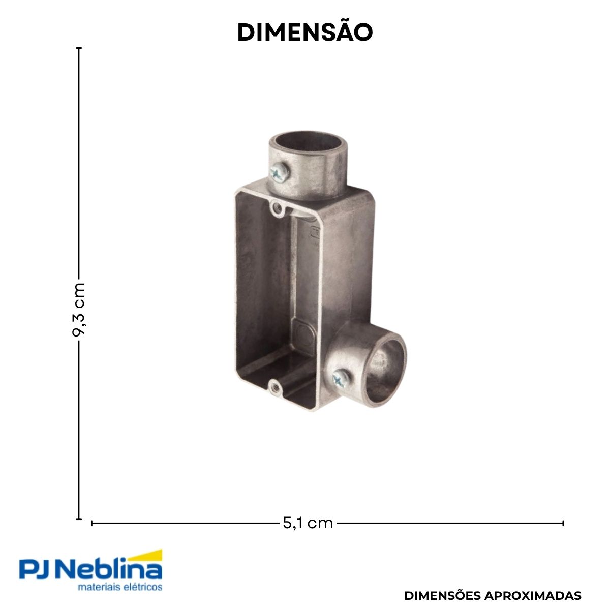 Condulete Alumínio Fixo Tipo Lr 1/2 S/Rosca S/Pintura S/Tampa S/Vedação - Wetzel