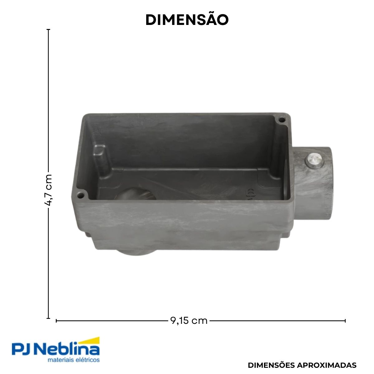 Condulete Alumínio Fixo Tipo Lb 3/4 S/Rosca S/Pintura S/Tampa S/Vedação - Wetzel