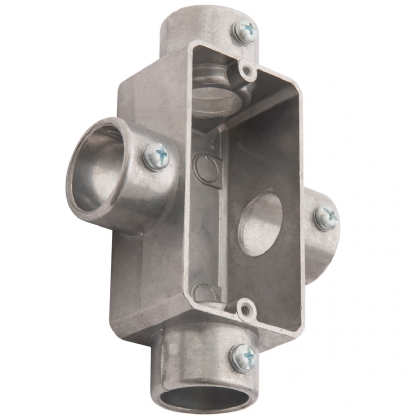 Condulete Alumínio Fixo Tipo X 1/2 Sem Rosca Sem Pintura Sem Tampa Sem Vedação - Wetzel