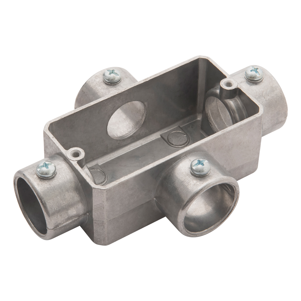 Condulete Alumínio Fixo Tipo X 1 Polegada Sem Rosca Sem Pintura Sem Tampa Sem Vedação - Wetzel