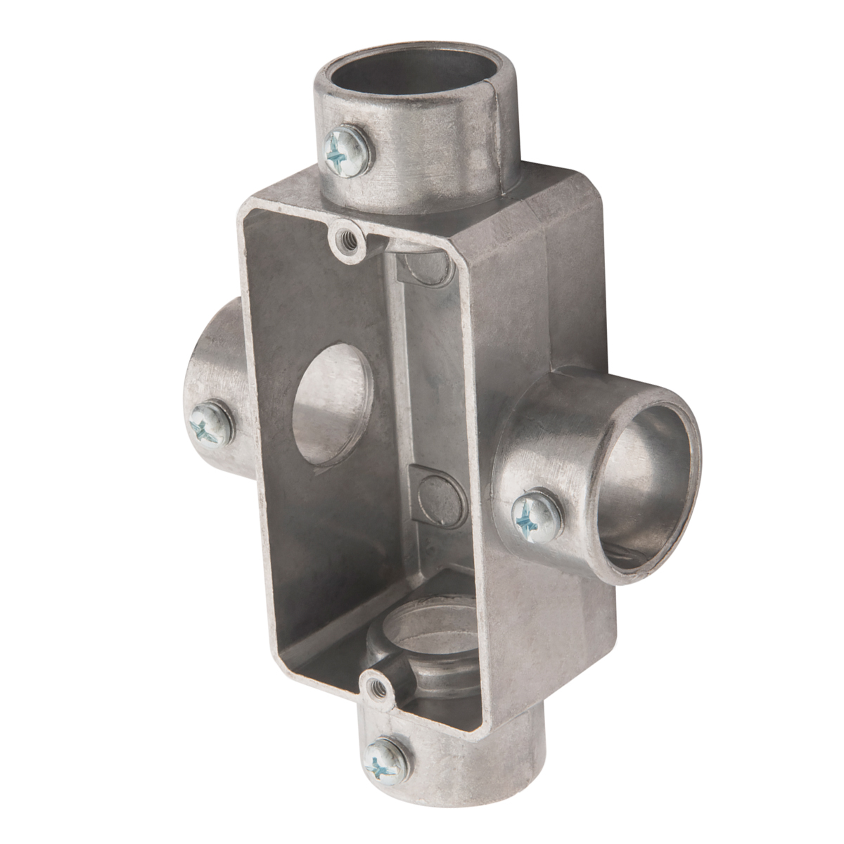 Condulete Alumínio Fixo Tipo X 1 Polegada Sem Rosca Sem Pintura Sem Tampa Sem Vedação - Wetzel