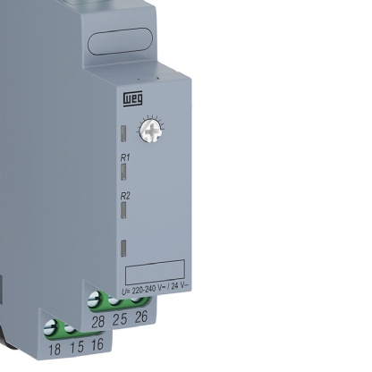 Relé Temporizador Eletrônico 3-30S Estrela/Triângulo 2Naf 220-240Vca/24Vcc RTW17-G02U030SE40 - WEG