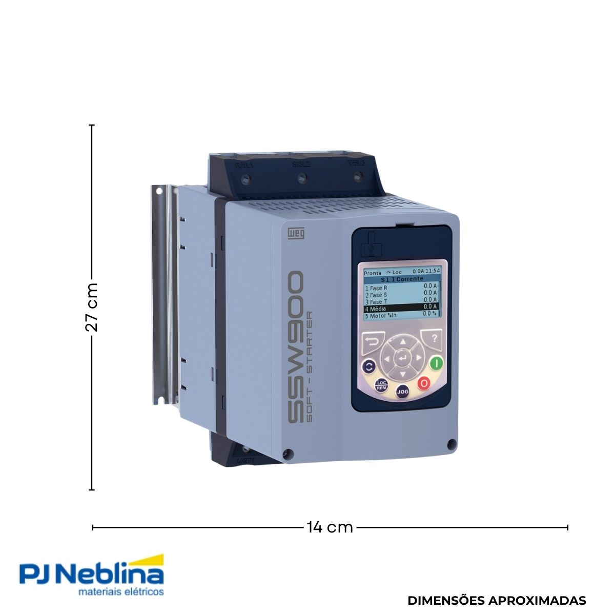 Chave Partida Softstarter Trifásico 61A 220-575V 45Kw Ip20 - Weg