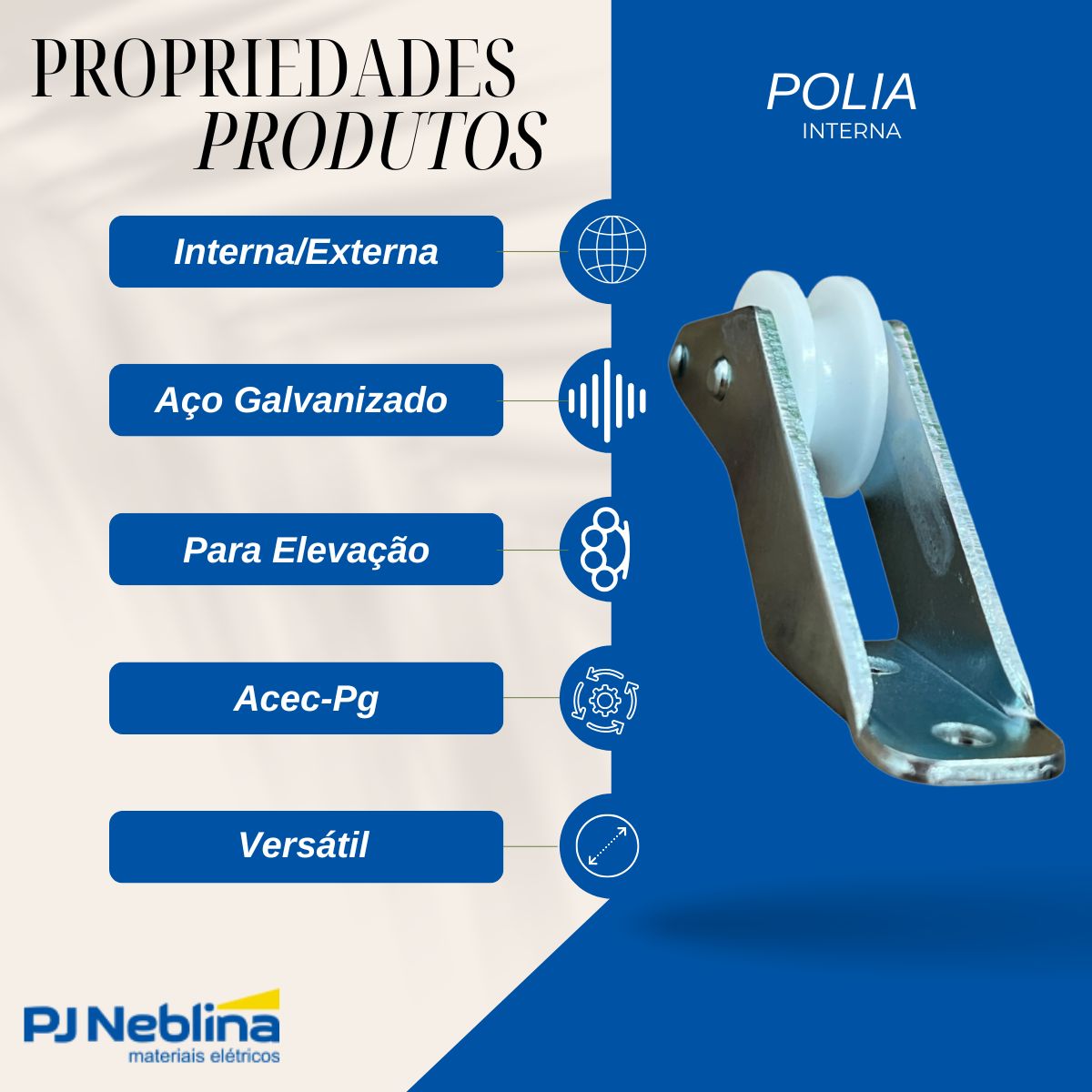 Polia Interna Ou Extra Acec-Pg Galvanizada - Weg
