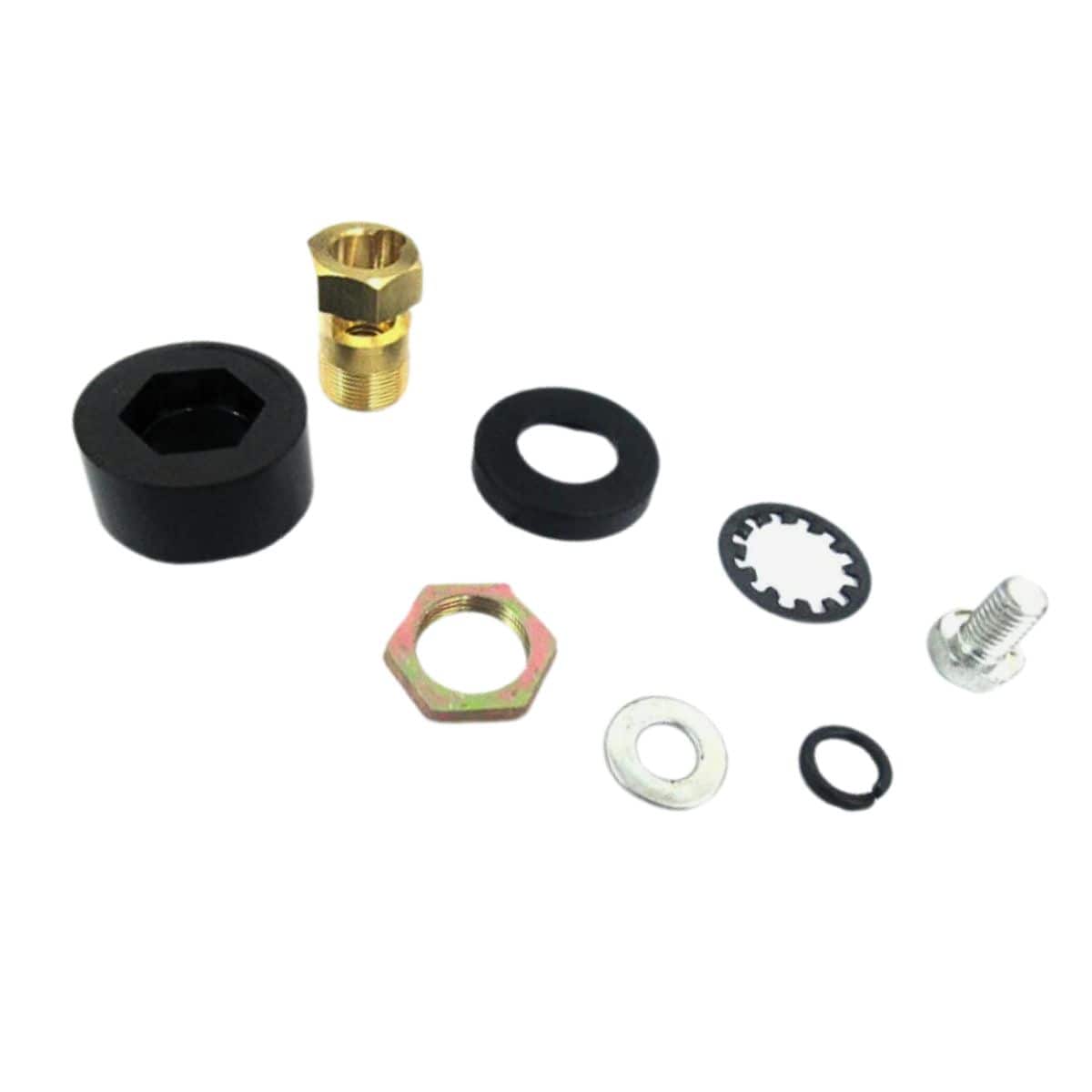 Conector Painel Fêmea Borracha/Latão 1 Polo 500A Preto Carbografite