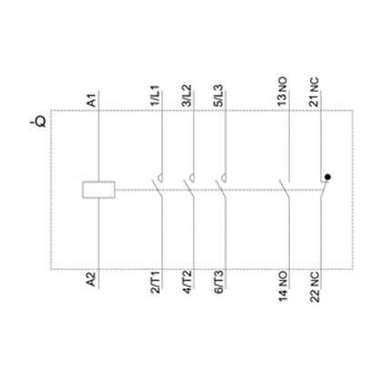 Contator Potência Tripolar 50A 220V 1Na+1Nf 50/60Hz 3RT20361AN20 - Siemens