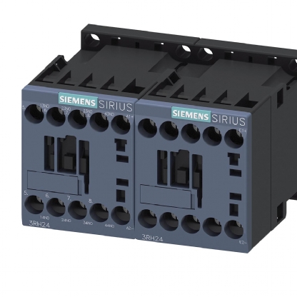 Contator Auxiliar 10A 24Vcc 4Na Com Intertravamento E Retenção Mecânico 3RH24401BB40 - Siemens