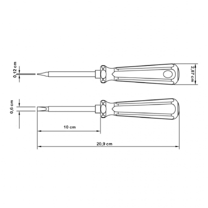 Chave Fenda Simples Isolada 1000V 1/4X4 Polegadas 6X100mm - Tramontina