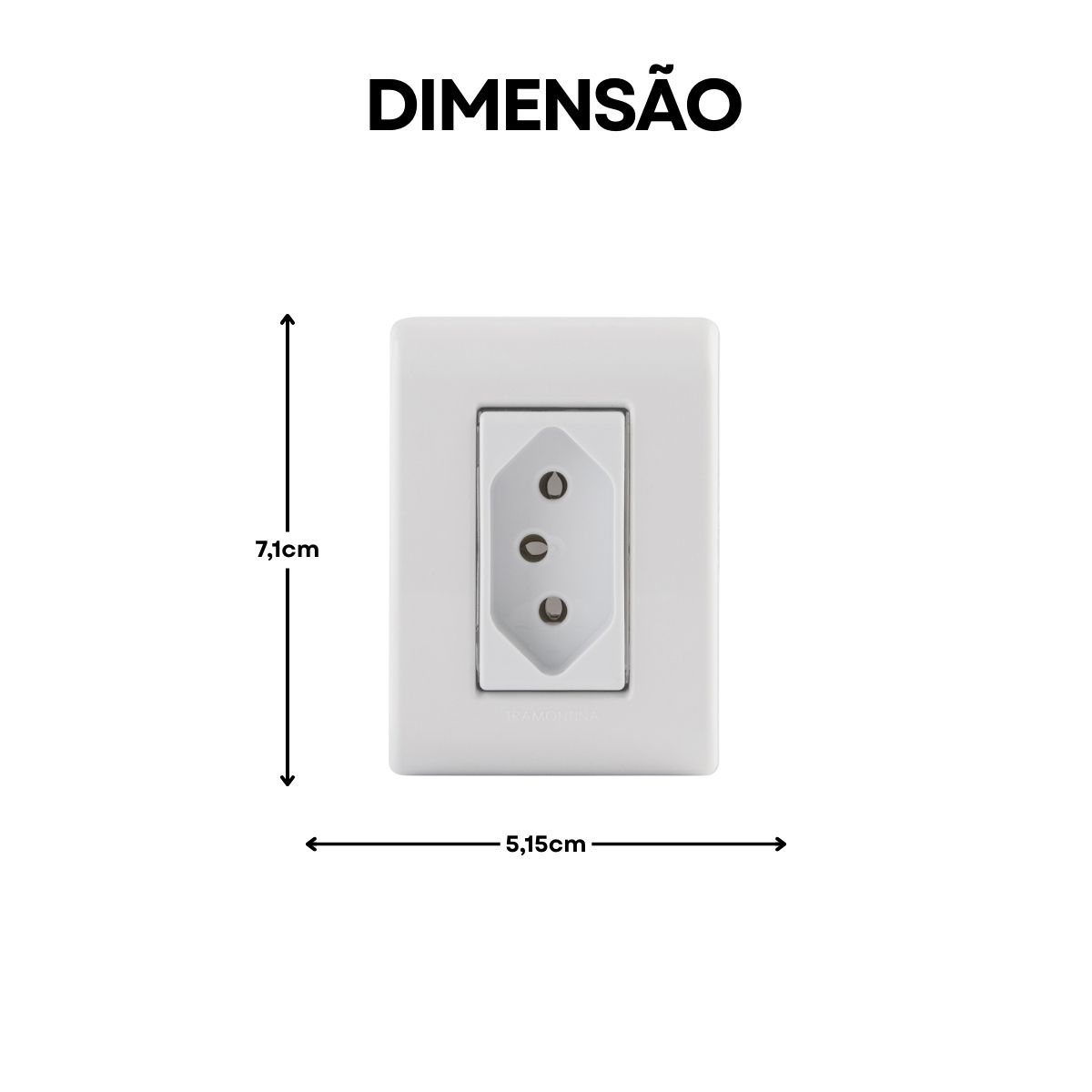 Caixa Sobrepor C/1 Tom 2P+T 10A 250V - Tramontina