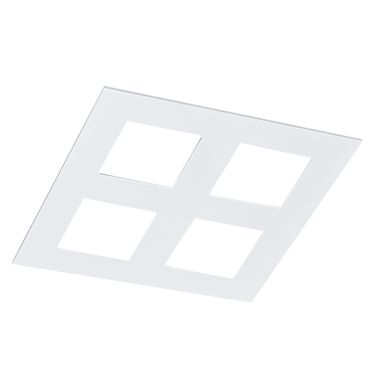 Luminária Spot Embutir Quadrado Branco Fosco Para Lâmpada Mr16 35W 4XGu10 Foco Direcionável - Bellaluce