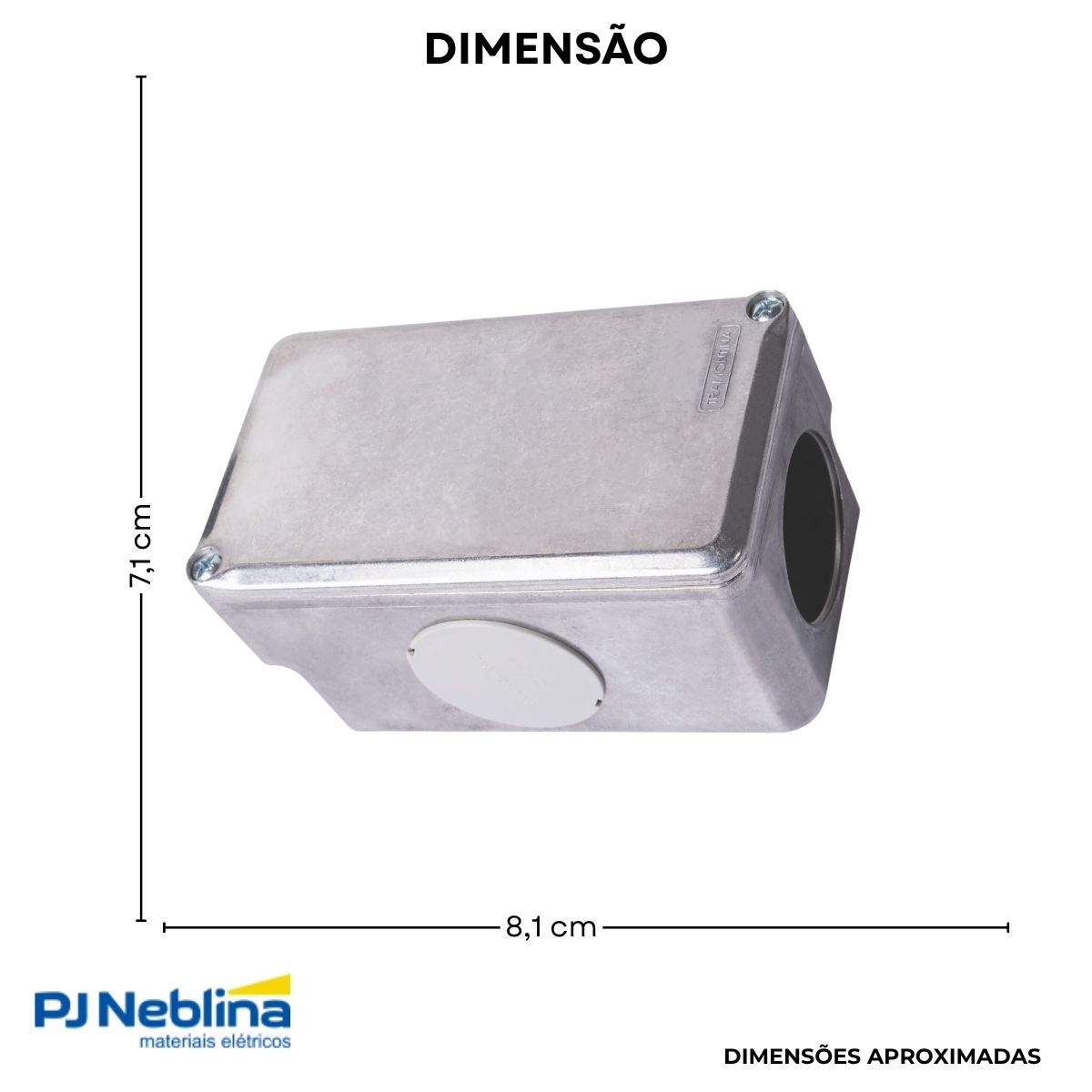 Condulete Alumínio Múltiplo Tipo X 1.1/2 S/Pintura C/Tampa C/3 Tampões S/Vedação - Tramontina