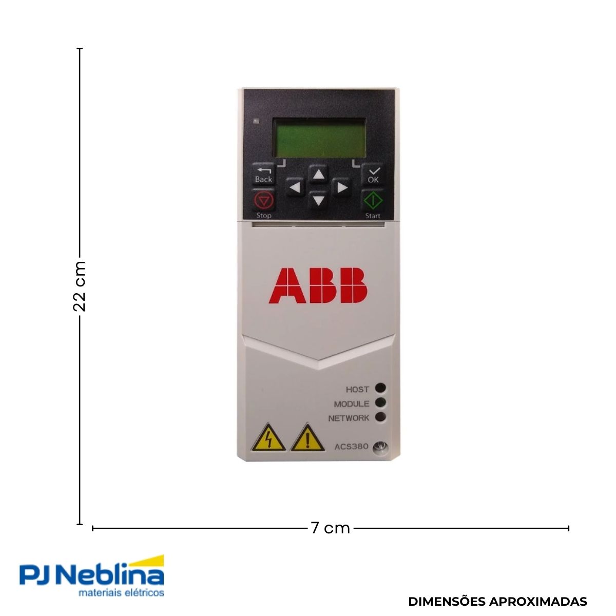 Inversor Frequência Trifásico 380-480V 50/60Hz 5,6A 2,2Kw - Abb