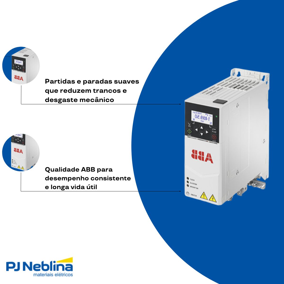 Inversor Frequência Trifásico 380-480V 50/60Hz 1,2A 0,37Kw - Abb