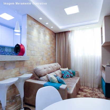 Luminária Plafon Led De Embutir Quadrado 12W Bivolt 6400K Luz Branca - Ourolux