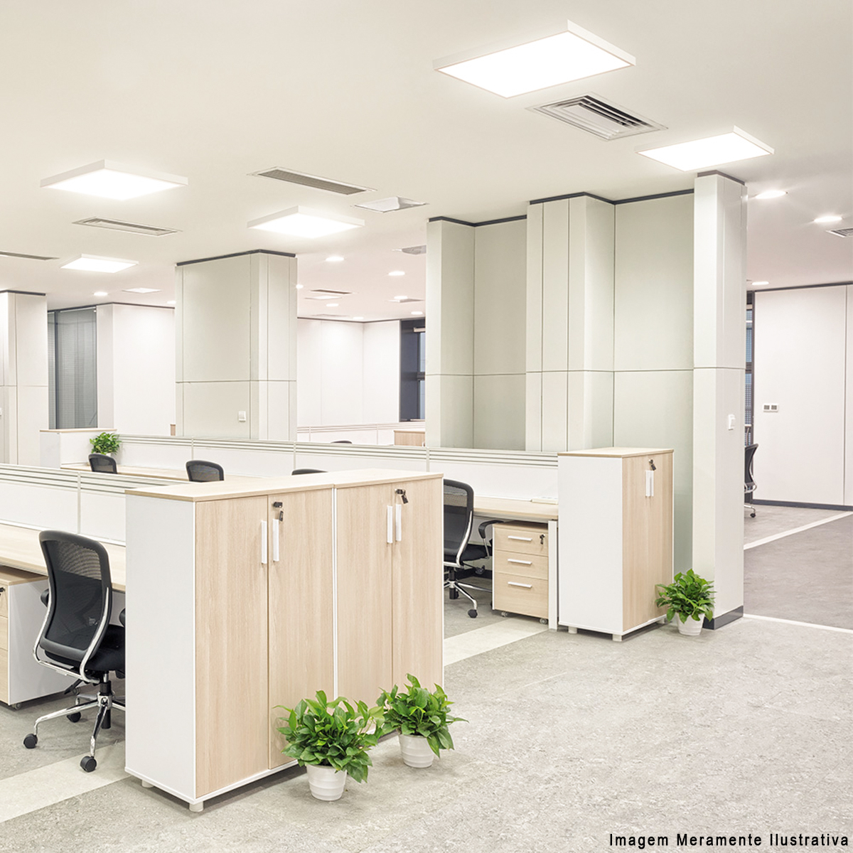 Luminária Plafon Led Sobrepor Quadrado 36W Bivolt 6500K Luz Branca - Ourolux