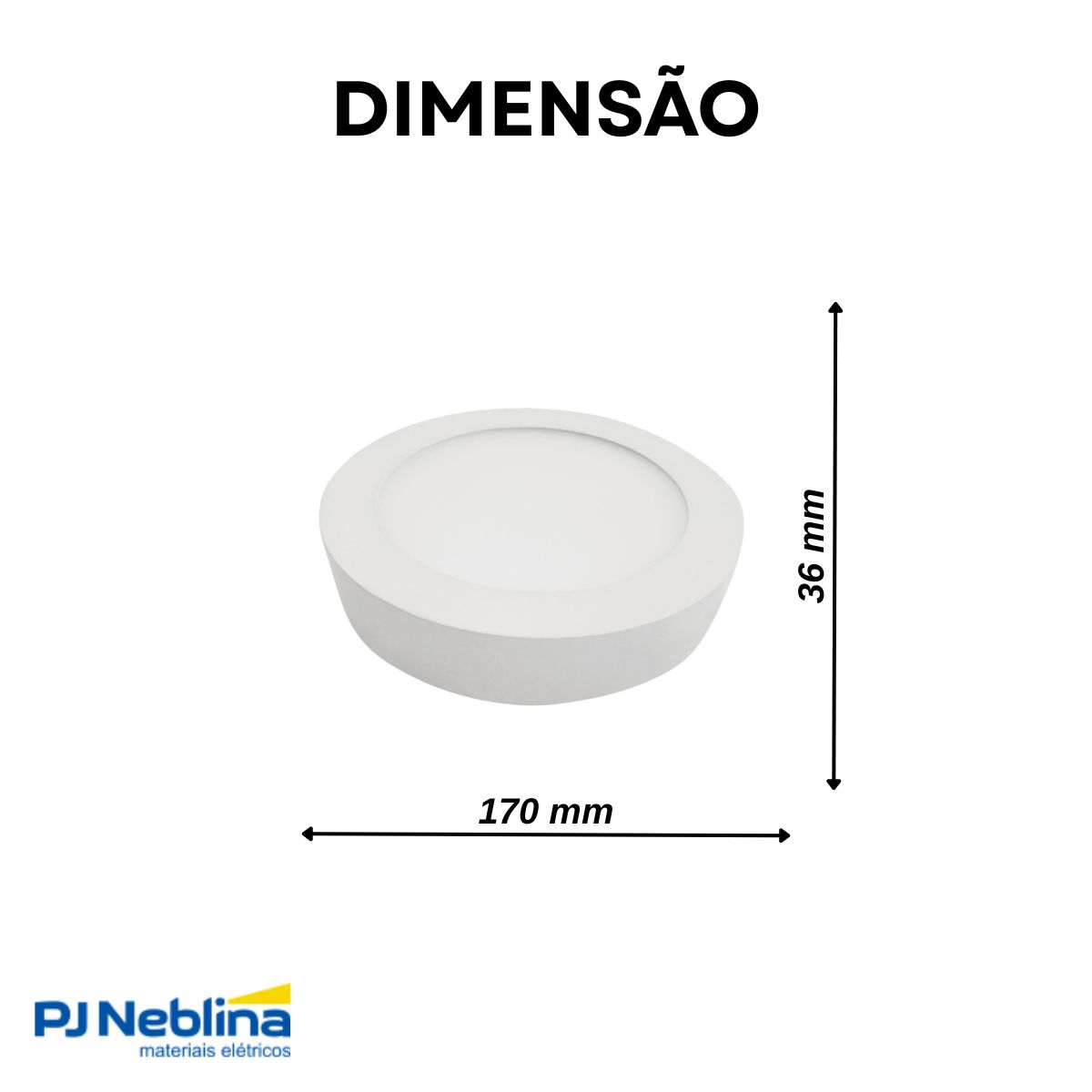 Luminária Plafon Led Sobrepor Redondo Branco 12W Bivolt 6400K Branco Frio - Ourolux