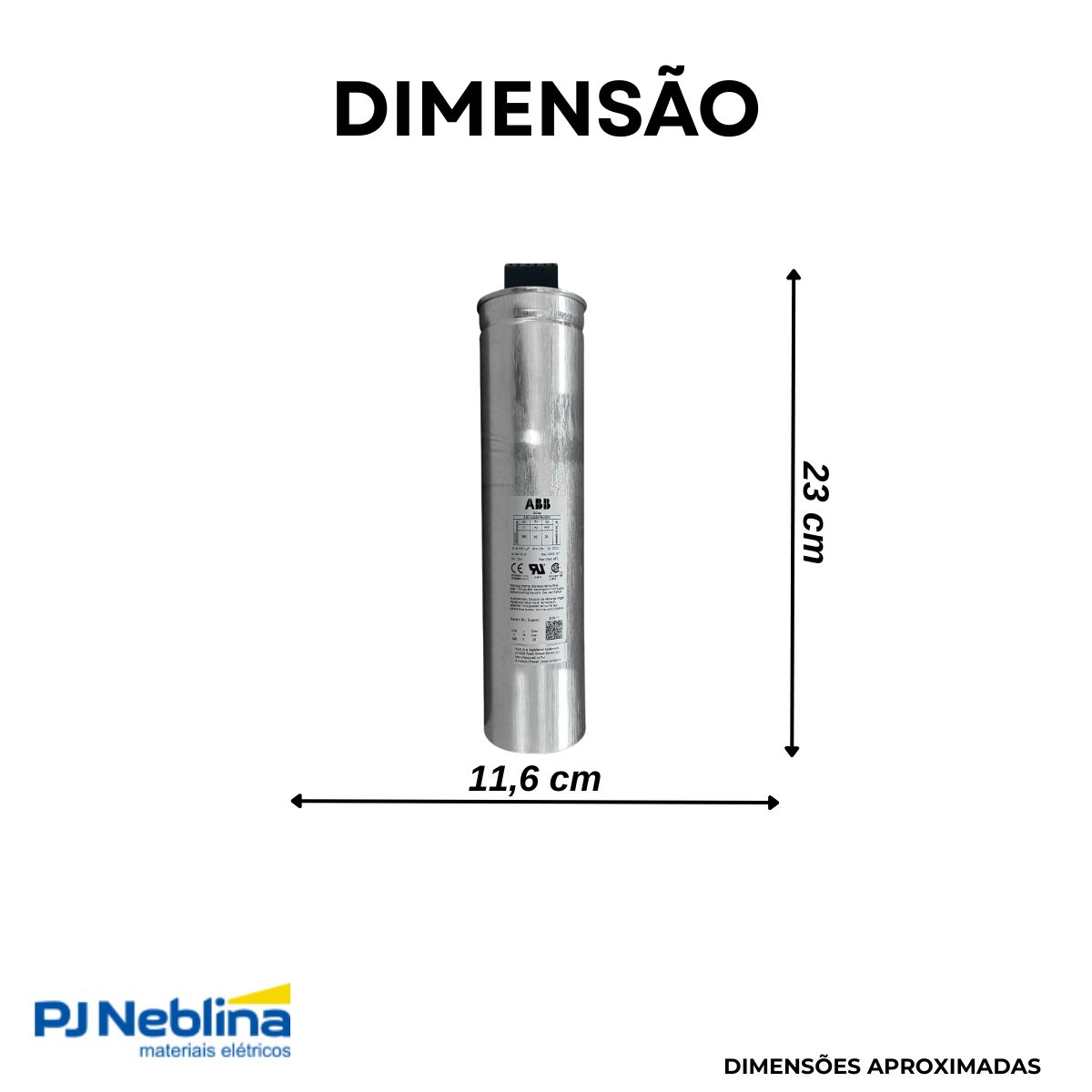 Capacitor Correcao Fator Potencia a Seco Trifasico 25kvar 38