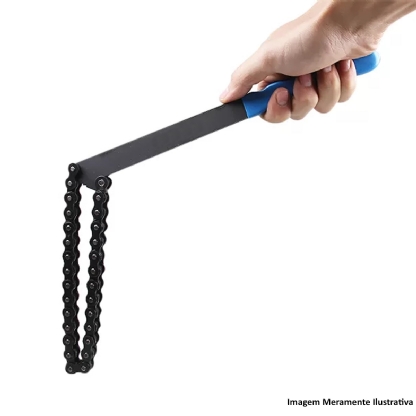 Chave Corrente Leve 4 Polegada Cabo Plastificado Azul - Gedore