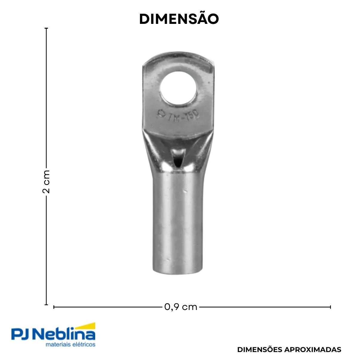Terminal Compressao Boca Expandida 4,00-6,00mm 1 Compr 1 Fur