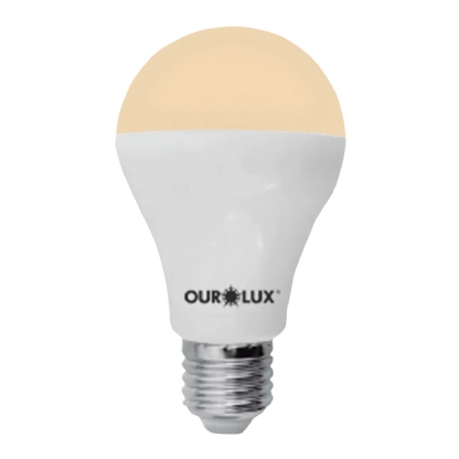 Lâmpada Led Bulbo Alta Potência A60 15W Bivolt E27 3000K Luz Amarela - Ourolux