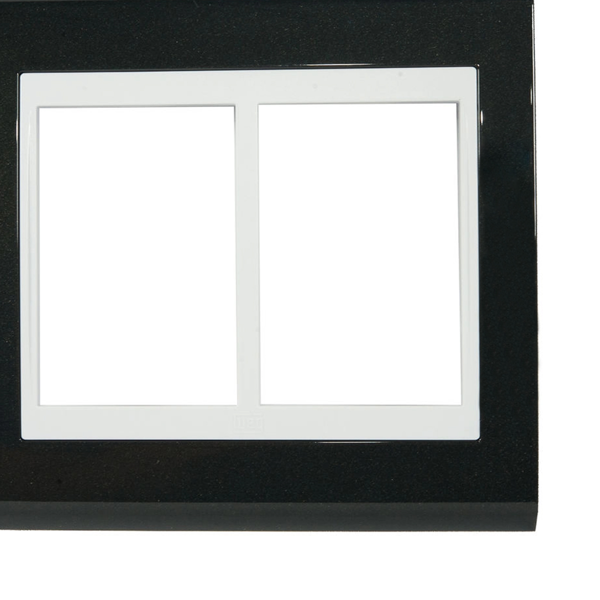 Placa Acabamento 4X4 6 Módulos 3+3 Postos Branco/ Grafite Refinatto Premium 13978482 - WEG